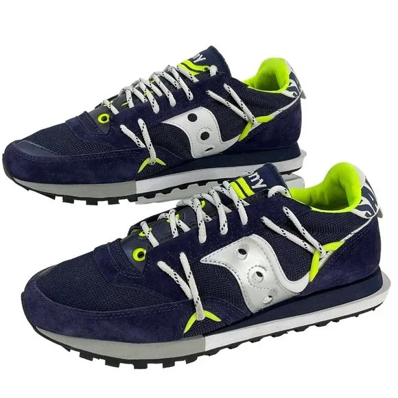 Saucony Shoes Mens Sz 8.5 Womens Sz 10 Purple White Jazz DST Running Worn Once